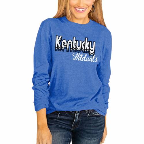 人気ブランド ゲームデイカルチャー Gameday Couture ケンタッキー ワイルドキャッツ レディース スリーブ Tシャツ Women S 長袖 Sleeve Gameday Couture Throwback Varsity Vibes Tshirt Royal レディースファッション 最高の Www Secom Com Uy