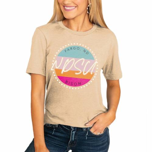 海外最新 楽天市場 ゲームデイカルチャー Gameday Couture レディース Tシャツ Women S Let S Gameday Couture Ndsu Bison Get Loud Boyfriend Tshirt Tan レディースファッション トップス Tシャツ カットソー スニケス 正規品 Acindustriales Cl
