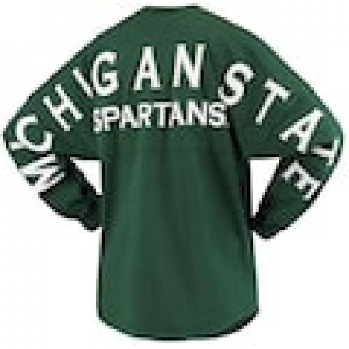性霊セーター Spirit Jersey ジャージー ミ 滑るコンミッション スパルタンズ レディース ジャンボ スリーブ シャツ 新緑の色 翠 ミシガンステイト Women S 長袖 State Sleeve Green S Arcprimarycare Co Uk