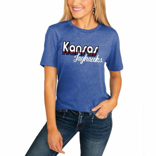 ゲームデイカルチャー Boyfriend Tシャツ カットソー カジュアル カンザス Couture スポーツブランド ジェイホークス Women S ファッション レディース Gameday Tシャツ Gameday Couture Throwback Varsity Vibes Boyfriend Tshirt Royal