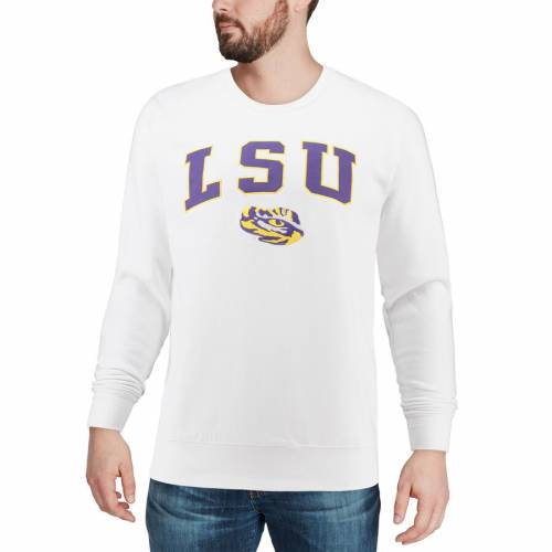 最終値下げ スウェット トレーナー ルイジアナステイト Colosseum タイガース スウ トップス メンズファッション Sweatshirt Neck Crew Logo Arch Tigers Lsu Colosseum White ホワイト 白 トレーナー スウェットシャツ クルー ロゴ Kantivet Com Np