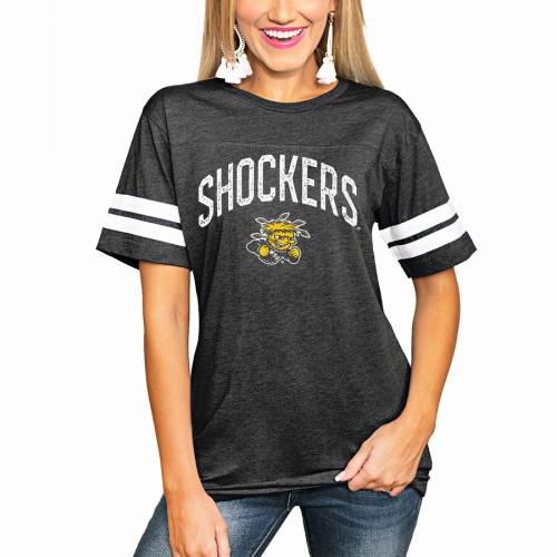 特別価格 ゲームデイカルチャー Gameday Couture スケートボード レディース ストライプ Tシャツ 黒色 ブラック Women S State Stripe Gameday Couture Wichita Shockers Biggest Fan Tshirt Black レディースファッショ 在庫処分特価 トップス Tシャツ