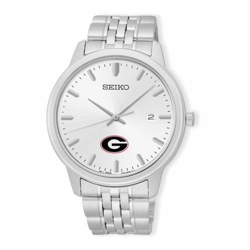 ファッションブランド カジュアル ファッション ウォッチ セイコー Seiko ジョージア 立ブルドッグ ステンレス 銀色 スチール ウォッチ 時計 シルバー ブルドッグス Watch Silver Seiko Analog Quartz Stainless Steel 腕時計 メンズ腕時計