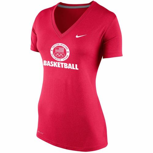 ナイキ 赤 Performance Nike チーム レディース バスケットボール パフォーマンス ブイネック Tシャツ 赤 レッド Womens Team Red Nike Usa Basketball Performance Vneck Tshirt レディースファッション トップス T スニケススポーツブランド カジュアル ファッション