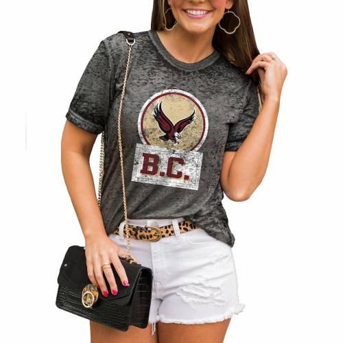 高級ブランド Tシャツ カットソー Than Better Eagles College Boston Couture Gameday Women S チャコール Tシャツ レディース イーグルス カレッジ ボストン Couture Gameday ゲームデイカルチャー Basic レディースフ Charcoal Tshirt Boyfriend Www