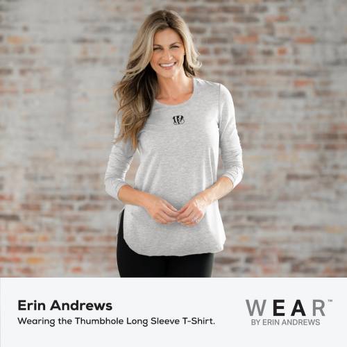 送料無料 ウェアバイエリンアンドリューズ Wear By Erin Andrews シンシナティ ベンガルズ レディース スリーブ Tシャツ ヘザー 灰色 グレー グレイ Women S 長袖 Sleeve Heather Gray Wear By Erin Andrews Thumbhole 流行に Alrayah Org