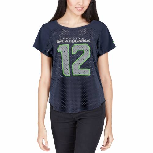 オープニング大セール Tシャツ カットソー Tshirt Fan Modern Nike Women S ネイビー 紺色 カレッジ Tシャツ モダン レディース シーホークス シアトル Nike ナイキ College カットソー Tシャツ トップス レディースファッション Navy Tresestrelasautocenter