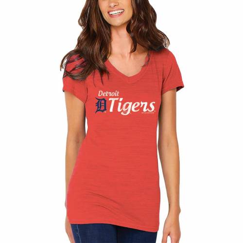 Soft As Steal A Grape トップス デトロイト タイガース レディース ブイネック Tシャツ 橙 オレンジ Womens Orange Soft As A Grape Detroit Tigers Double Steal Triblend Vneck Tshirt レディースファッション トップス Tシ スニケススポーツブランド