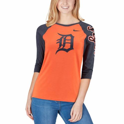 人気アイテム Tシャツ カットソー 橙 ヘザー Tシャツ ラグラン レディース タイガース デトロイト Nike ナイキ オレンジ カッ Tシャツ トップス レディースファッション Tshirt Raglan 4sleeve 3 Triblend Nike Orange Heather Women S Hoken Loan Life Com
