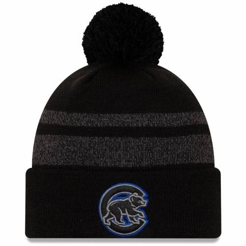 Era Knit ブラック Dispatch メンズキャップ ニューエラ キャップ バッグ New With ニット 黒 New Pom Black With Cuffed Hat シカゴ Era カブス