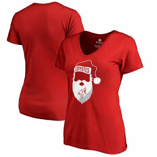 Fanatics Branded アリゾナ トップス レディース ブイネック Tシャツ 赤 レッド Arizona Womens Tシャツ Red Fanatics Branded Arizona Coyotes Jolly Plus Size Vneck Tshirt レディースファッション トップス Tシャツ カットソー スニケススポーツブランド