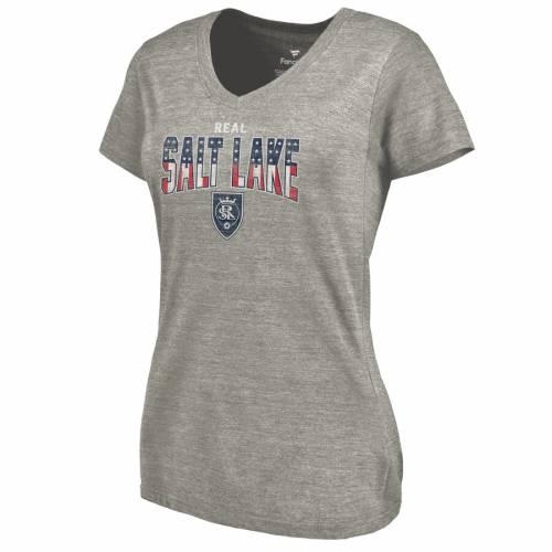 Fanatics Tシャツ レアル Branded Heathered レディースファッション Women S Heathered Gray Triblend Branded グレイ スポーツブランド Triblend レディース グレー Branded Fanatics ファッション ファナティクス Freedom Tshirt ソルトレイク 灰色 カジュアル