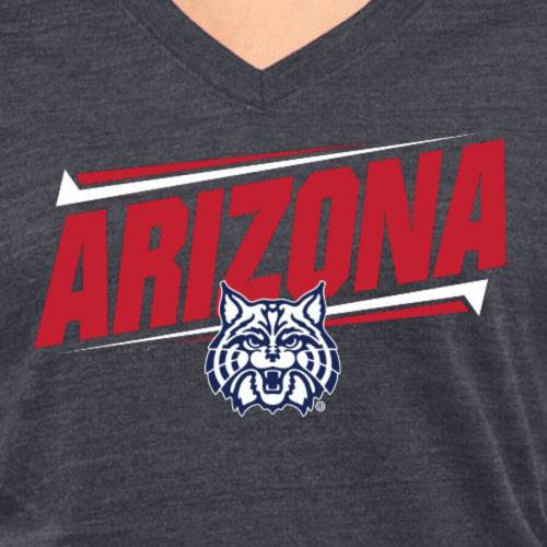 最新作 Tシャツ カットソー Women S ネイビー 紺色 Tシャツ Vネック レディース ワイルドキャッツ アリゾナ Branded Fanatics ファナティクス トップ レディースファッション Navy Tshirt Vneck Triblend Bar Double Branded Fanatics Dgb Gov Bf