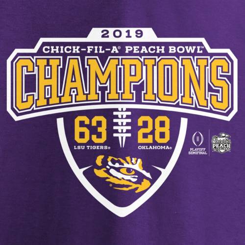 本店は ファナティクス Fanatics Branded ルイジアナステイト タイガース カレッジ Tシャツ 紫 パープル ファイティングタイガース Purple Fanatics Branded College Football Playoff 19 Peach Bowl Champions Lateral S オープニング大放出セール トップス Tシャツ