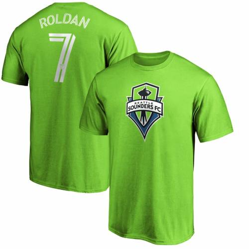 Tシャツ カットソー 祝開店 大放出セール開催中 Roldan Cristian Branded Fanatics Green グリーン 緑 Tシャツ オーセンティック サウンダーズ シアトル Branded Fanatics ファナティクス Authentic メンズファッショ Rave Tshirt Number Name Player Stack