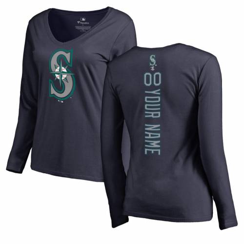 Fanatics Branded シアトル マリナーズ レディース スリーブ Tシャツ 紺 ネイビー マリナーズ Item Playmaker Customized Item Womens Sleeve Navy Fanatics Branded Seattle Mariners Personalized Playmaker Long Tshirt レディースファッショ スニケススポーツ