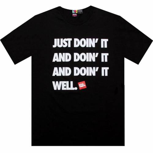 【★百貨店SALE★6/11夜夜中2時迄】プルオーバー 黒いこと 黒いこと 鍵を掛けるスミス メンズ 【 ROCK SMITH JUST DOING IT TEE (BLACK) / BLACK 】 メンズ流行り物 トップス カットソー
