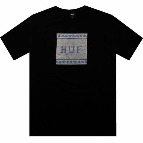 ハフ ロゴ Tシャツ 黒色 ブラック メンズ 【 HUF TILE ORIGINAL LOGO TEE (BLACK) / BLACK 】 メンズファッション トップス カットソー