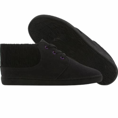 レディース 黒色 ブラック ニット スニーカー 【 KEEP WOMENS RAMOS (BLACK CABLE KNIT) / BLACK CABLE KNIT 】