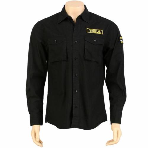 スリーブ 黒色 ブラック 長袖 メンズ 【 THE HUNDREDS HUT LONG SLEEVE SHIRT (BLACK) / BLACK 】 メンズファッション トップス カジュアルシャツ