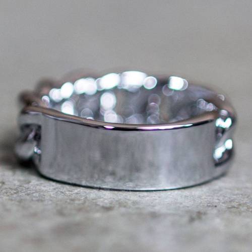 【★百貨店SALE★6/11十二時2時迄】檀那 しろがね色 しろがね色 メンズ 【 MISTER ID RING (SILVER / CHROME) SILVER CHROME 】 宝飾品 佩び物 メンズ宝飾品 指環 輪っか