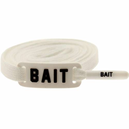 【★百貨店SALE★6/11真夜中2時迄】ベイト 白いこと 白いこと メンズ 【 BAIT FLAT SHOELACES (WHITE) / WHITE 】
