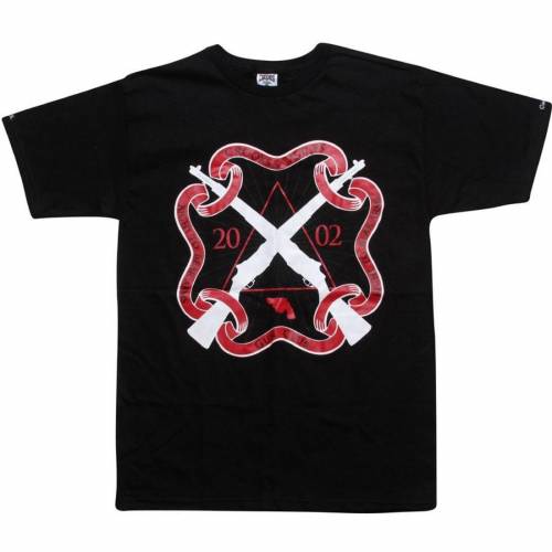 クラブ Tシャツ 黒色 ブラック 赤 レッド クルックスアンドキャッスルズ メンズ 【 CROOKS AND CASTLES GUN CLUB TEE (BLACK / RED) BLACK RED 】 メンズファッション トップス カットソー