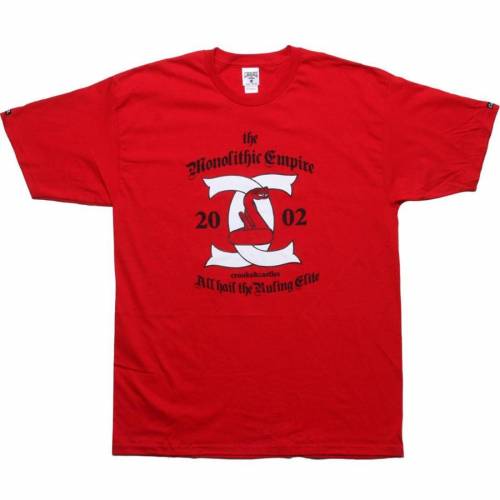 ティーシャツ 赤 赤いこと クルックスアンドキャッスルズ メンズ 【 CROOKS AND CASTLES MONOLITHIC SCROLL TEE (RED) / RED 】 メンズ流行り物 トップス カットソー トップス-Tシャツ・カットソー-メンズファッション