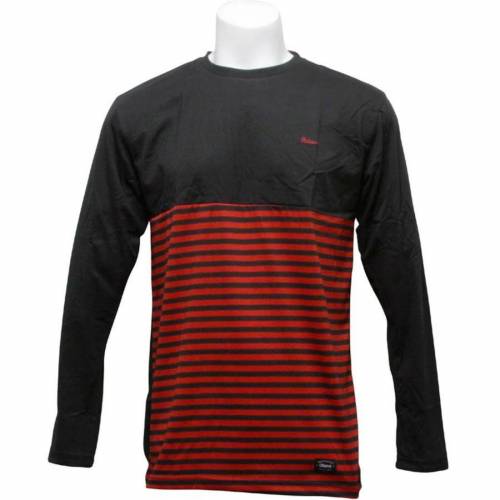 オリスー スリーブ ニット Tシャツ 黒色 ブラック 赤 レッド 長袖 メンズ 【 ORISUE BENTON LONG SLEEVE KNIT TEE (BLACK / RED) BLACK RED 】 メンズファッション トップス カットソー