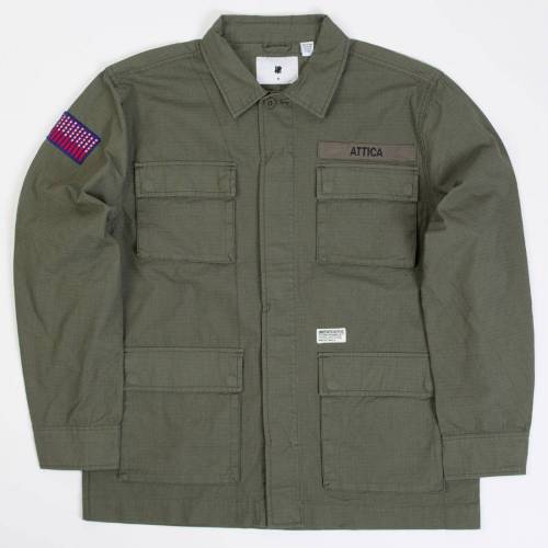 アンディフィーテッド スリーブ 緑 グリーン オリーブ 長袖 メンズ 【 UNDEFEATED MEN ATTICA JUNGLE LONG SLEEVE SHIRT (GREEN / OLIVE) GREEN OLIVE 】 メンズファッション トップス カジュアルシャツ|スニケス