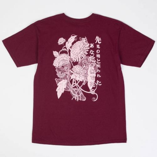 ディープ ティーシャツ ブドウ酒色 バーガンディー メンズ 【 10 DEEP 10 DEEP MEN DIE ALONE TEE (BURGUNDY) / BURGUNDY 】 メンズ流行り物 トップス カットソー メンズファッション-トップス-Tシャツ・カットソー