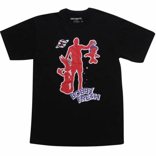 生新しい プルオーバー 黒いこと 黒いこと ボビー生新しい メンズ 【 BOBBY FRESH SPACEJ TEE (BLACK) / BLACK 】 メンズ流行り物 トップス カットソー