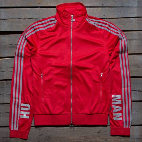 アディダス 貨物自動車 上衣 赤 赤いこと 貨物自動車上衣 メンズ 【 ADIDAS X PHARRELL WILLIAMS MEN HU RACE TRACK JACKET (RED / SCARLET) RED  SCARLET 】 メンズ流行り物 厚地の外套