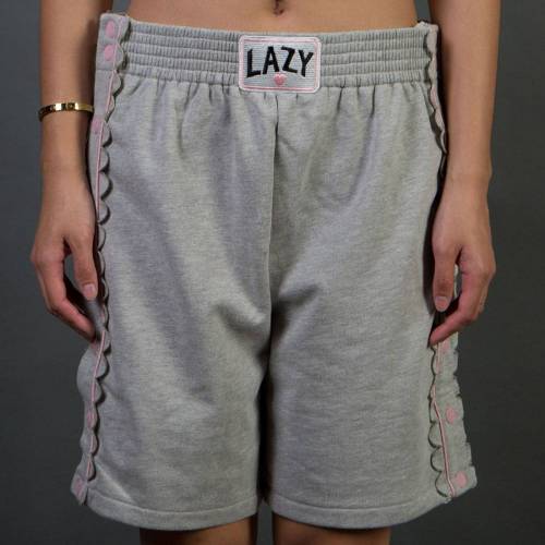 ショーツ ハーフパンツ 灰色 グレー グレイ レイジーオーフ レディース 【 LAZY OAF WOMEN POPPER SHORTS (GRAY) / GRAY 】 レディースファッション ボトムス
