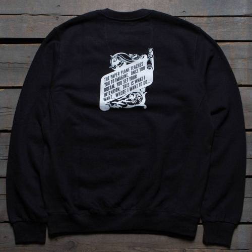 トレーナー 黒色 ブラック ペーパープレーンズ メンズ 【 PAPER PLANES MEN THE CONSTITUTION CREWNECK SWEATER (BLACK) / BLACK 】 メンズファッション トップス Tシャツ カットソー