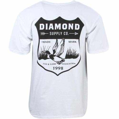 ダイヤモンド サプライ ゲーム Tシャツ 白色 ホワイト ダイアモンドサプライ メンズ 【 DIAMOND SUPPLY CO DIAMOND SUPPLY CO MEN GAME PATCH TEE (WHITE) / WHITE 】 メンズファッション トップス カットソー