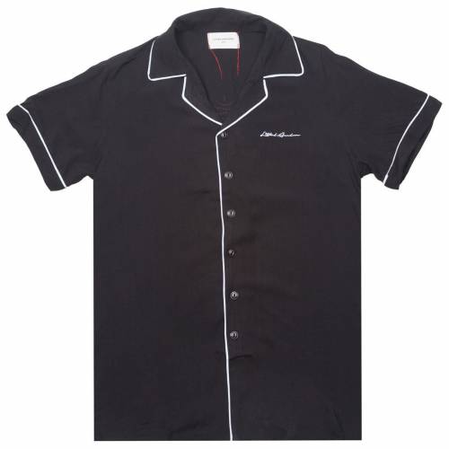 黒色 ブラック リフティドアンカーズ メンズ 【 LIFTED ANCHORS MEN TYBALT BUTTON UP (BLACK) / BLACK 】 メンズファッション トップス カジュアルシャツ