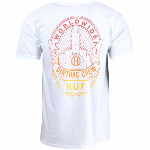 ハフ Tシャツ 白色 ホワイト メンズ 【 HUF MEN ACAB BADGE TEE (WHITE) / WHITE 】 メンズファッション トップス カットソー
