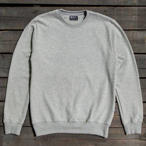 ベイト プレミアム クルー トレーナー 灰色 グレー グレイ ヘザー ロサンゼルス メンズ 【 BAIT MEN PREMIUM CREW NECK SWEATER - MADE IN LOS ANGELES (GRAY / HEATHER) GRAY HEATHER 】 メンズファッション トップス｜スニケス