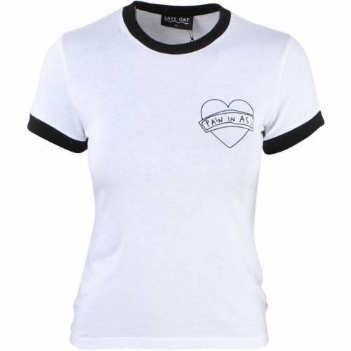 Tシャツ 白色 ホワイト レイジーオーフ レディース 【 LAZY OAF WOMEN PAIN IN ASS TEE (WHITE) / WHITE 】 レディースファッション トップス カットソー