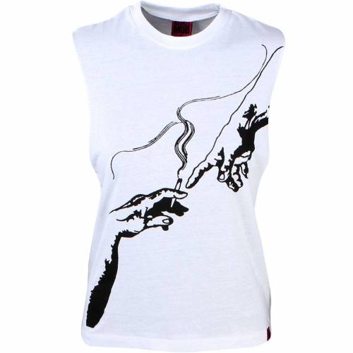 設置 プルオーバー 白いこと 白いこと マリードトゥーザモブ レディース 【 MARRIED TO THE MOB WOMEN CREATION MUSCLE TEE (WHITE) / WHITE 】 レディース流行り物 トップス カットソー