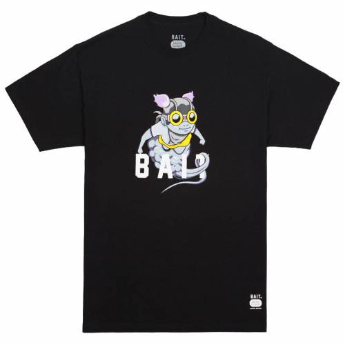 ベイト Tシャツ 黒色 ブラック メンズ 【 BAIT X HEBRU BRANTLEY MEN FLY GIRL TEE (BLACK) / BLACK 】 メンズファッション トップス カットソー｜スニケス
