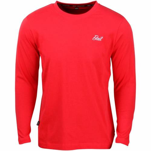 ベイト コア スリーブ Tシャツ 赤 レッド 長袖 メンズ 【 BAIT MEN CORE LONG SLEEVE TEE (RED) / RED 】 メンズファッション トップス カットソー