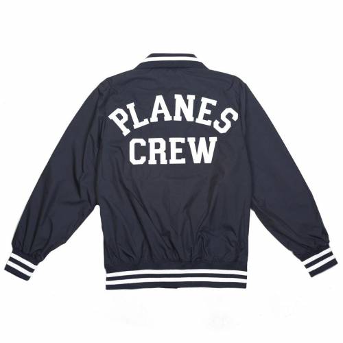 上衣 紺色 米国海軍 ペーパープレーンズ メンズ 【 PAPER PLANES MEN WINGMAN COLLEGIATE JACKET (NAVY) / NAVY 】 メンズ流行り物 厚地の外套