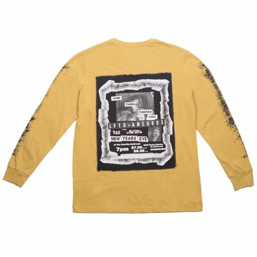 スリーブ Tシャツ 黄色 イエロー リフティドアンカーズ 長袖 メンズ 【 LIFTED ANCHORS MEN FLYER LONG SLEEVE TEE (YELLOW / MUSTARD) YELLOW MUSTARD 】 メンズファッション トップス カットソー