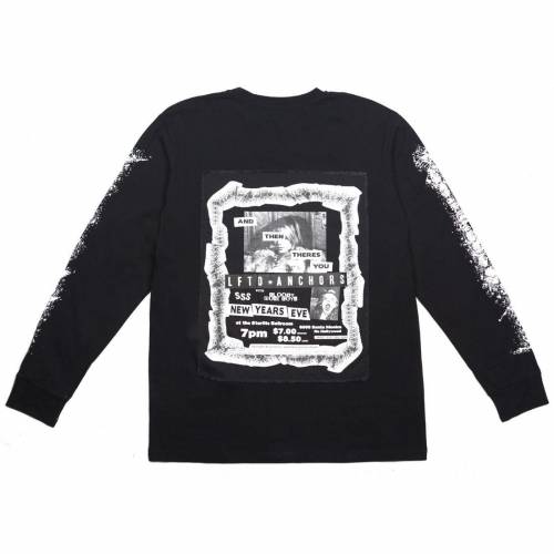 スリーブ Tシャツ 黒色 ブラック リフティドアンカーズ 長袖 メンズ 【 LIFTED ANCHORS MEN FLYER LONG SLEEVE TEE (BLACK) / BLACK 】 メンズファッション トップス カットソー