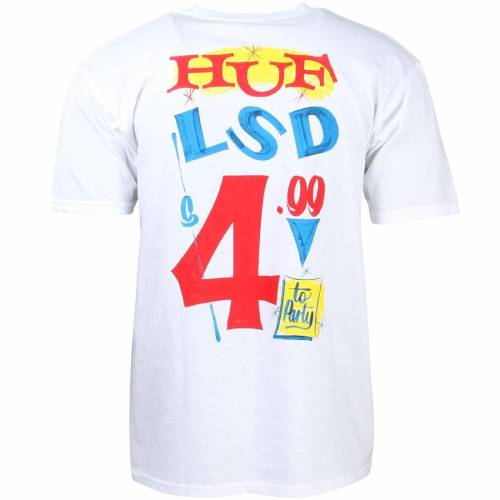 ハフ ティーシャツ 白いこと 白いこと メンズ 【 HUF MEN LSD TEE (WHITE) / WHITE 】 メンズ流行り物 トップス カットソー トップス-メンズファッション