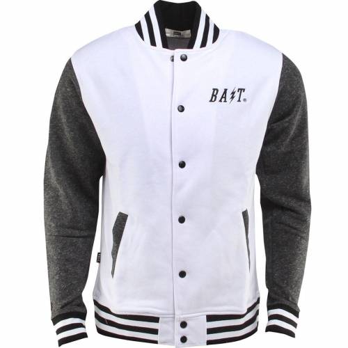 ベイト ベースボール ジャケット 白色 ホワイト チャコール メンズ 【 BAIT BASEBALL JACKET (WHITE / CHARCOAL) WHITE CHARCOAL 】 メンズファッション コート