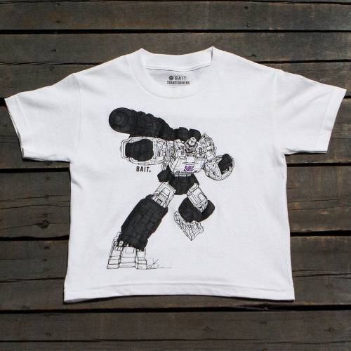 ベイト アート 子供用 Tシャツ 白色 ホワイト ジュニア キッズ 【 BAIT X TRANSFORMERS MEGATRON ART YOUTH TEE (WHITE) / WHITE 】 メンズファッション トップス カットソー