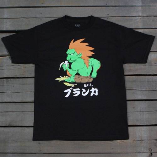 ベイト ストリート ファイター Tシャツ 黒色 ブラック メンズ 【 BAIT X STREET FIGHTER MEN BLANKA TEE (BLACK) / BLACK 】 メンズファッション トップス カットソー